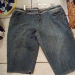 SWAK Blue Jean Shorts w/2 Button, Zipper Closure Size 20W